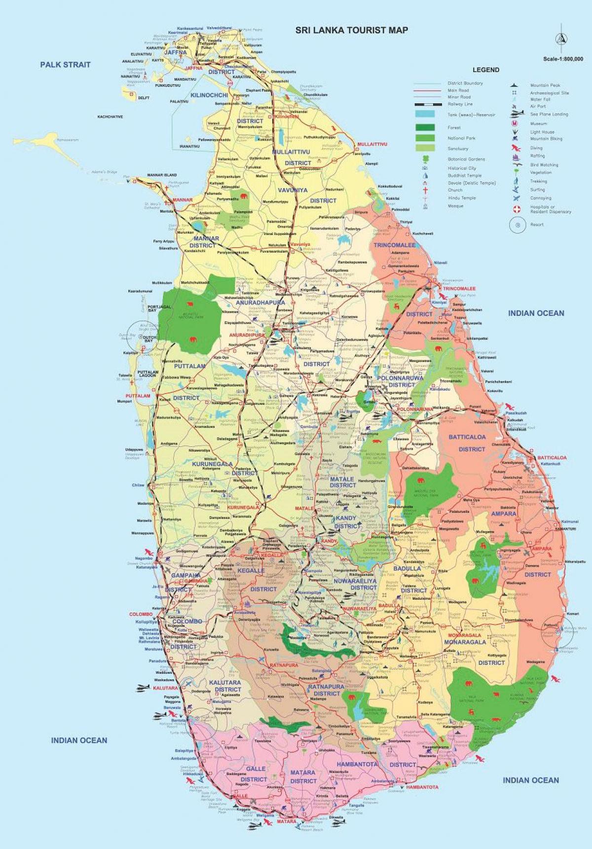 Sri Lanka ampara distriktet kart