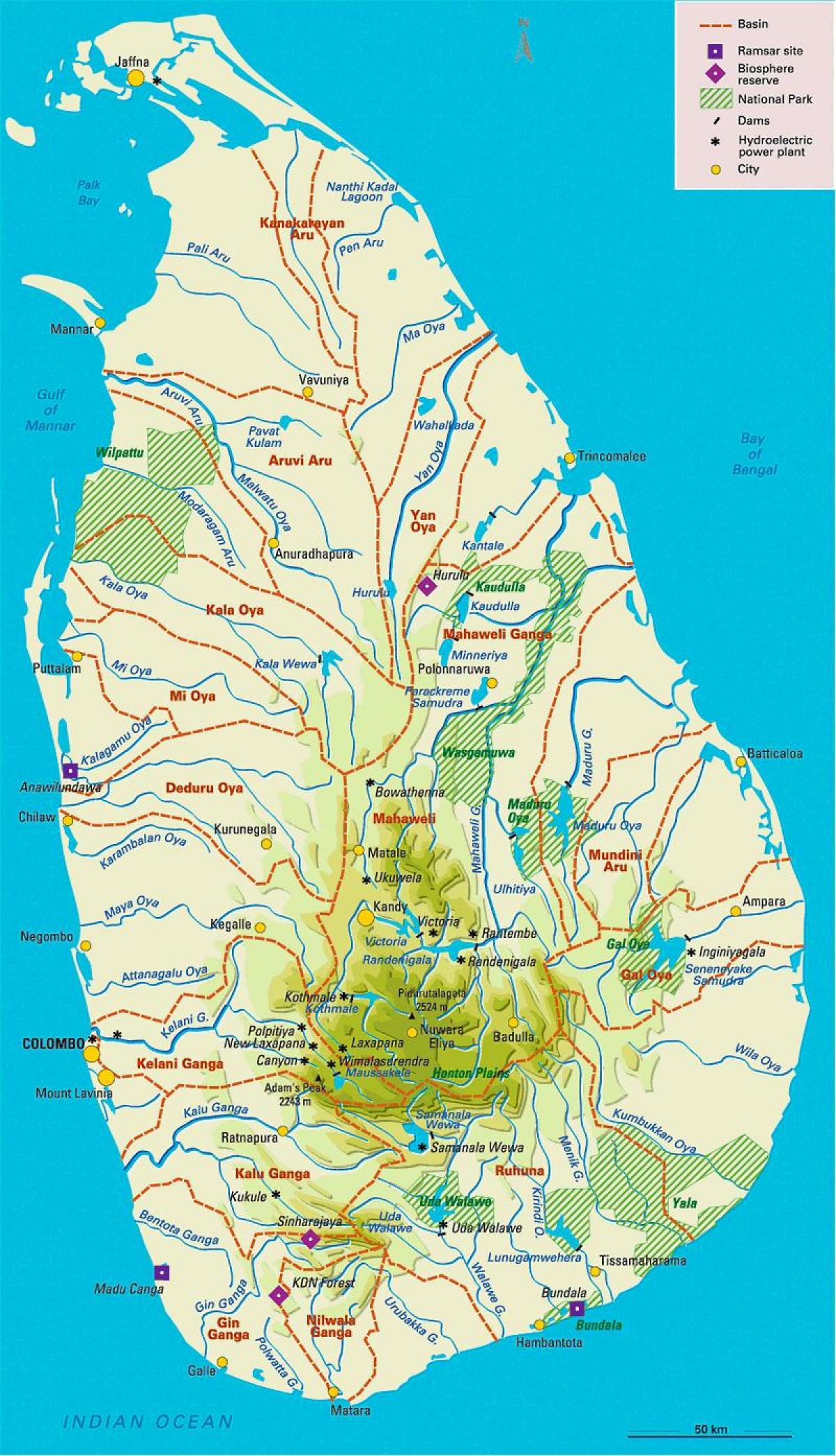 Sri Lankas elver kart i tamil