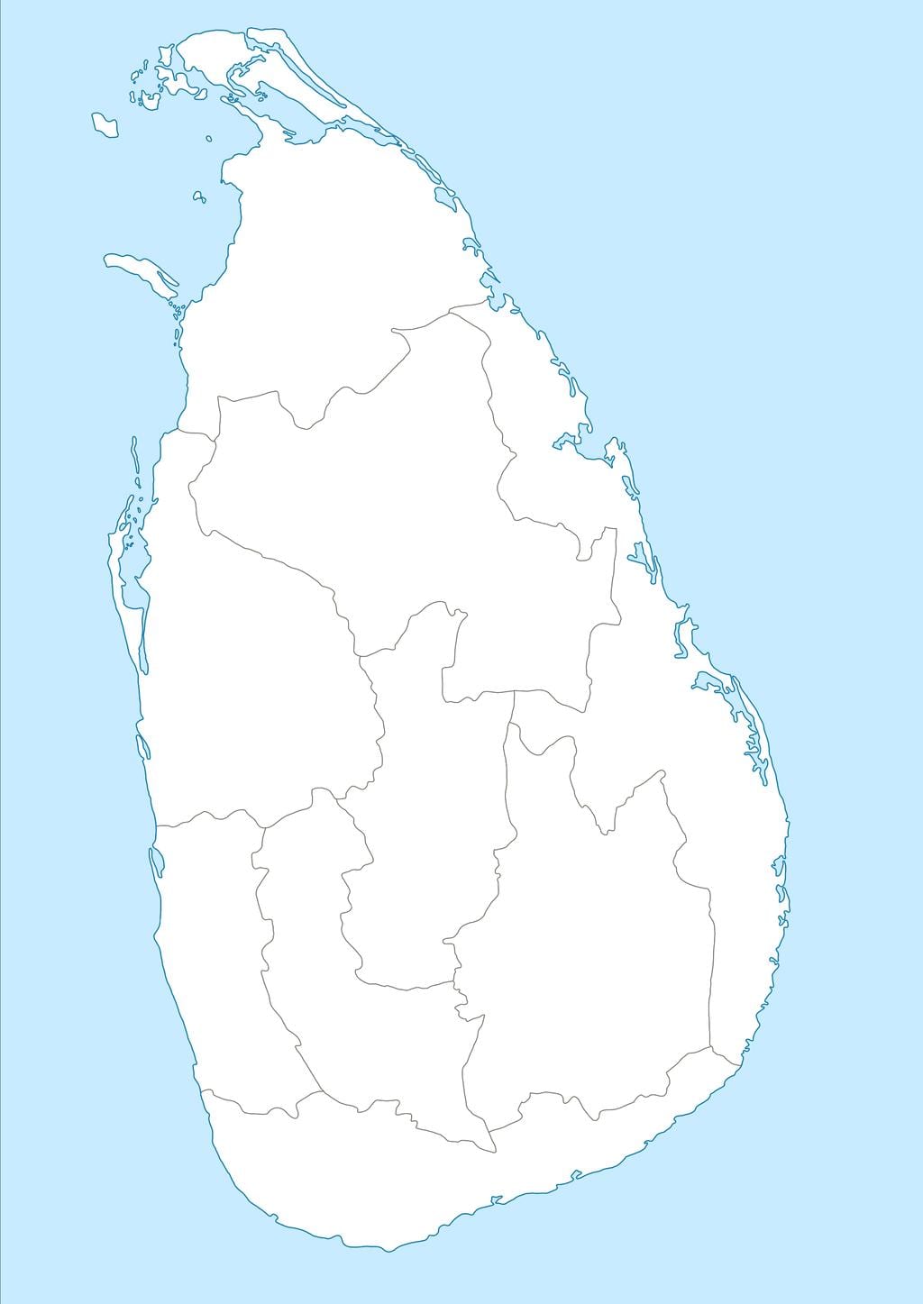 kart over Sri Lanka nidan