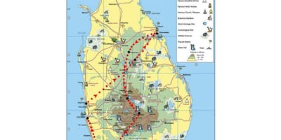 Kart over symboler i Sri Lanka