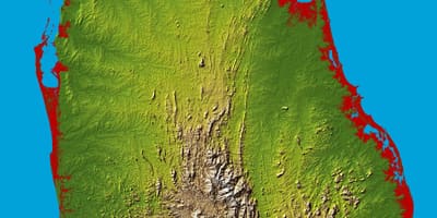 Kart over Sri Lanka 3d