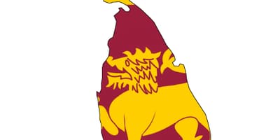 Kart over Sri Lanka flagg