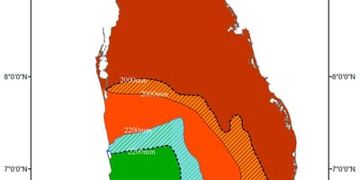 Sri Lanka klimasone kart