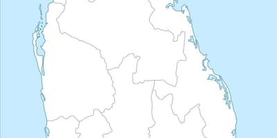 Kart over Sri Lanka nidan
