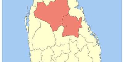 Sentrale provinsen Sri Lanka kart