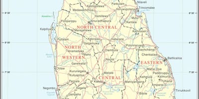 Sri Lanka veikart avstand kalkulator
